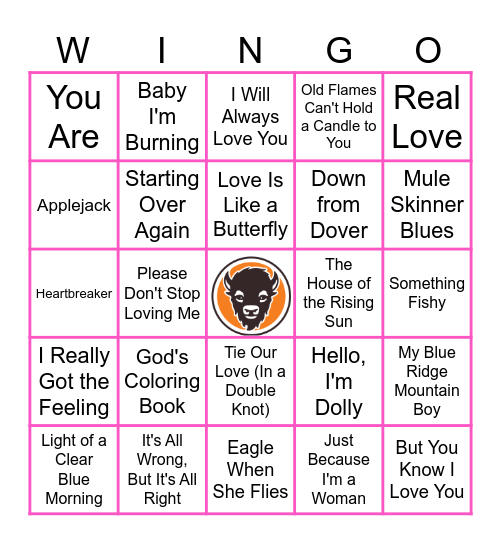 Dolly Bingo Card