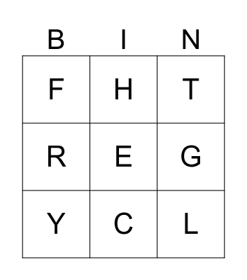 Bingo do Alfabeto – Português Bingo Card