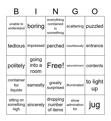 Grade 4 Unit 2 Bingo Card
