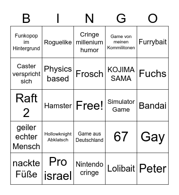 GC Bingo #2 Bingo Card