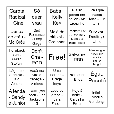 Magia à Sedução - Naná e Tati 2026 Bingo Card