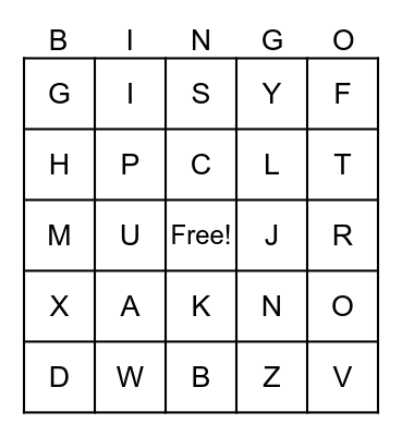 Bingo Card