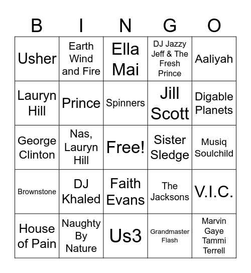 Phirst Pham Cookout Bingo Card