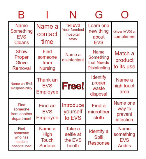 EVS Bingo! Bingo Card