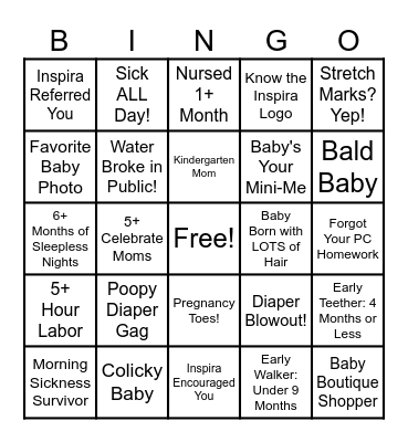 INSPIRA BINGO Card