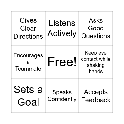 Young Man of Action Bingo Card