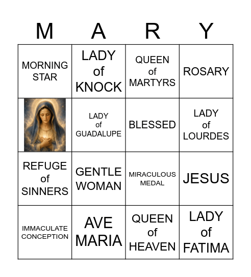 HAPPY BIRTHDAY MARY Bingo Card
