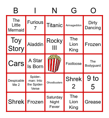 What Movie Is It? Bingo Card
