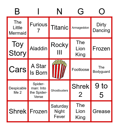 What Movie Is It? Bingo Card
