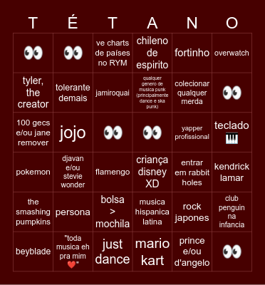 bingo thiagecs Bingo Card