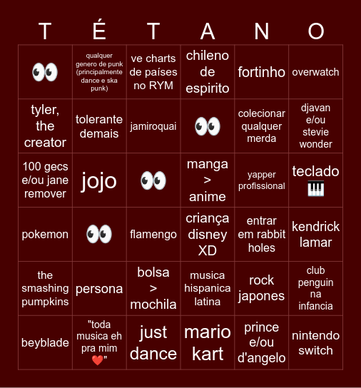 bingo thiagecs Bingo Card