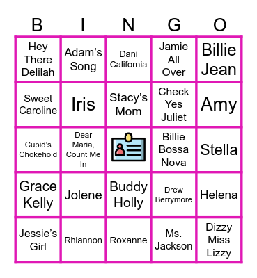 Name Game! Bingo Card