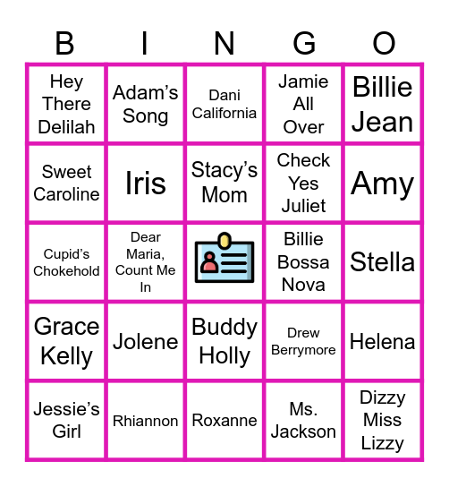 Name Game! Bingo Card