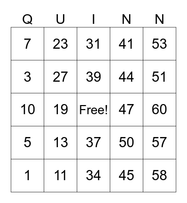 The summer I turned 10 Bingo Card