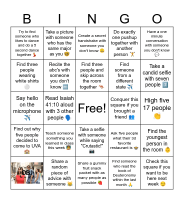 Bingo Cru Edition Bingo Card