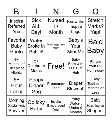 INSPIRA BINGO Card