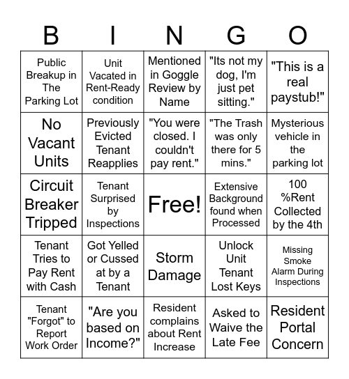 PMC BINGO Card