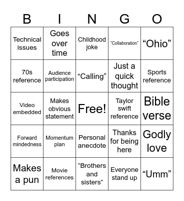Kulaga Bingo Card