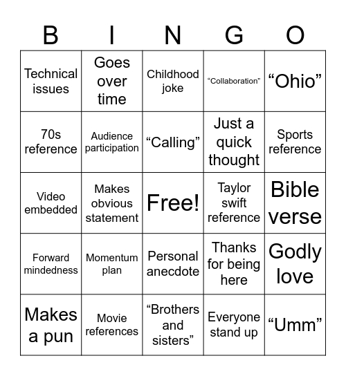 Kulaga Bingo Card