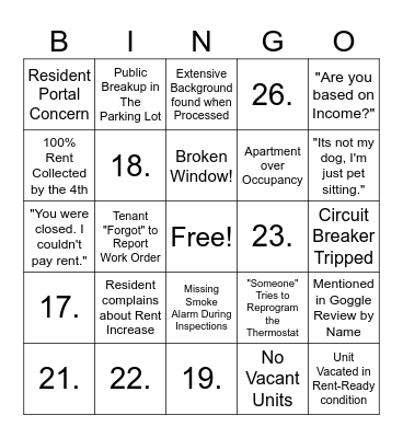 PMC BINGO Card