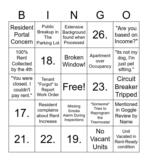 PMC BINGO Card