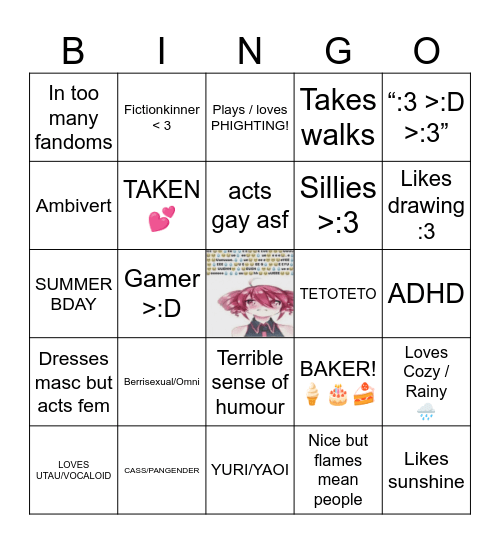 Tetos bingo <3 Bingo Card