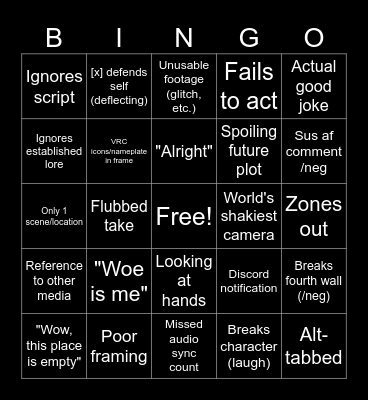 CADS Editor Bingo Card