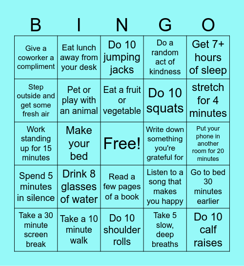2026 WWO Bingo Card