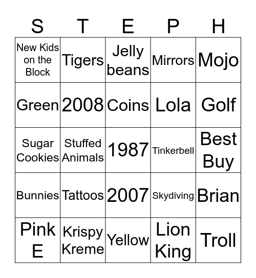 How Well Do You Know the Birthday Girl??? Bingo Card