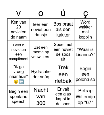 voúç bingo Card