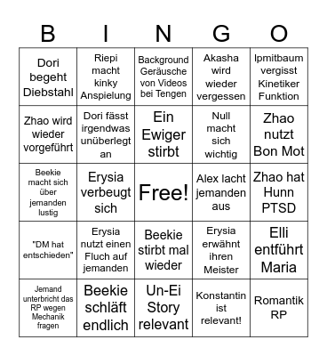 EdS: Hunn Edition 1 Bingo Card