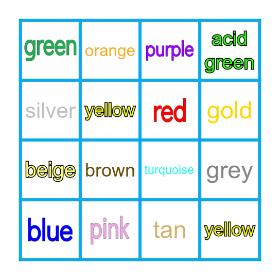 sapphire Bingo Card