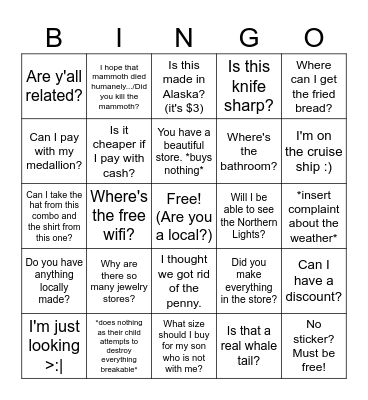 Corrington's Bingo Card