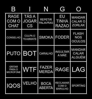 ZORLAKOKA Bingo Card