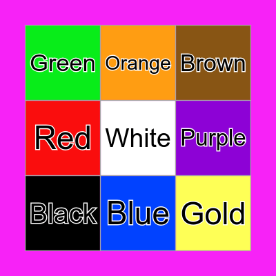 Pink Bingo Card