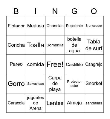 Bingo divertido Bingo Card