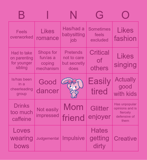 TAOHK&I Kinnies - Bonbonribbon Bingo Card