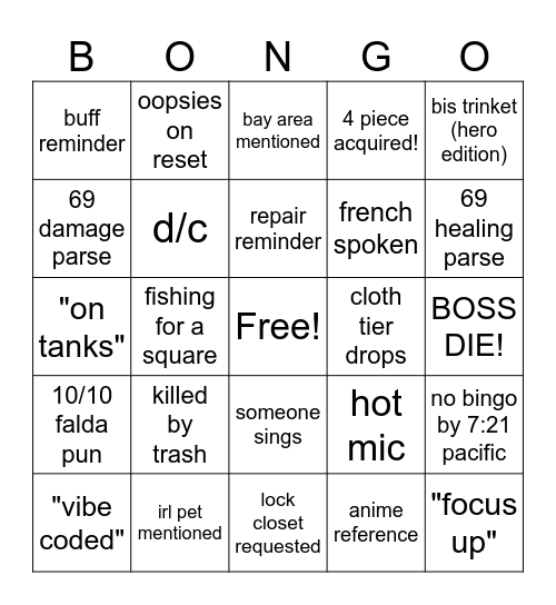 snake? SNAKE?! Bingo Card