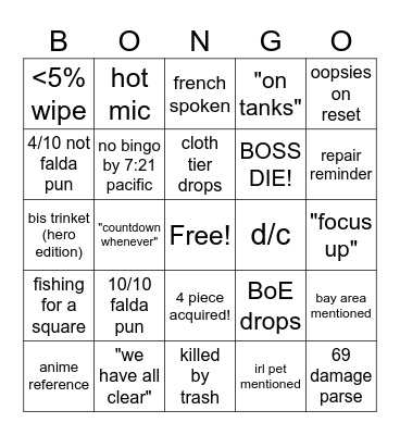 snake? SNAKE?! 2 Bingo Card