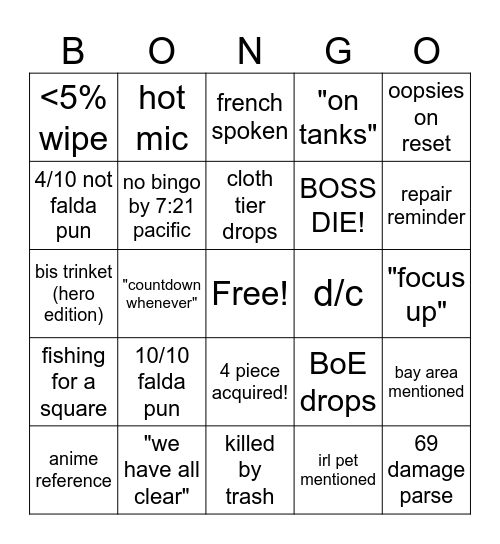 snake? SNAKE?! 2 Bingo Card