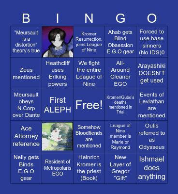 Gaze Bearing Bingo Card
