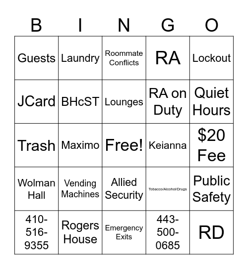 Bingo Card