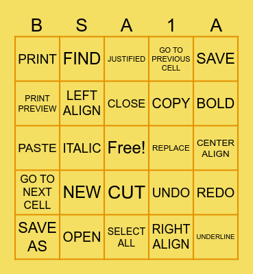 GROUP 2 - APPLICATION OF MS WORD Bingo Card