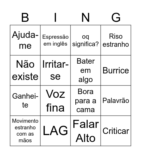 Diogo Bingo Card