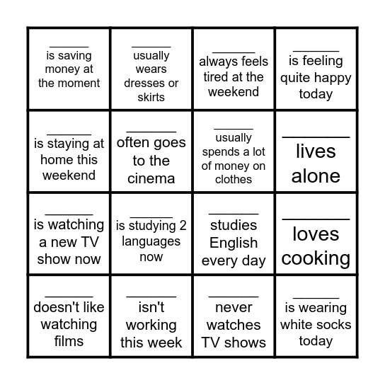 BINGO Card
