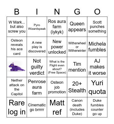 Flight SMP Trial Bingo Card
