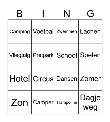 NGT les 1 Bingo Card