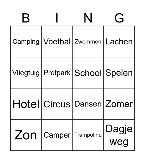 NGT les 1 Bingo Card