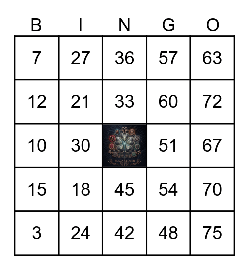 BCK BINGO Card