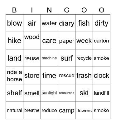 Unit 11 and 12 Bingo Card